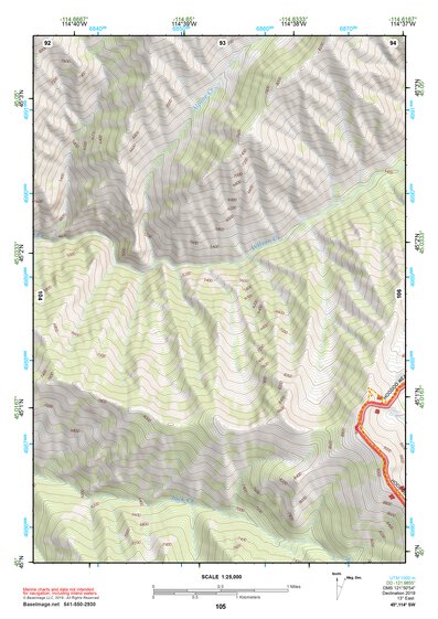 45114SW Page 105 Bighorn Crags Topo Preview 1