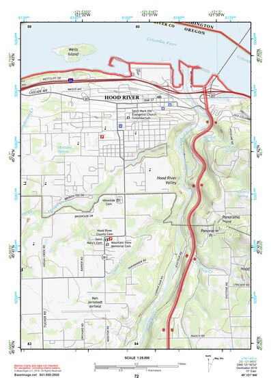 45121NW Page 72 Hood River Topo Preview 1