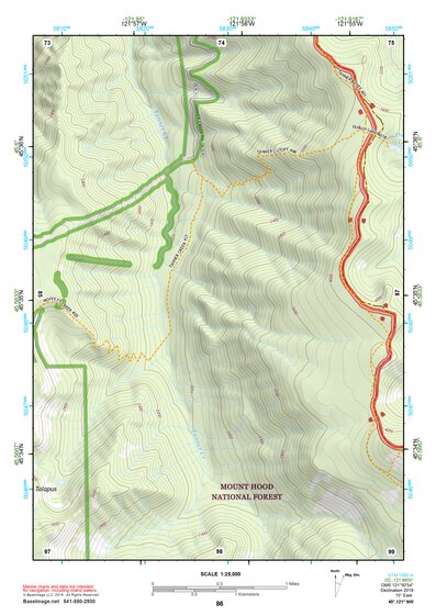 45121NW Page 86 Hood River Topo Preview 1