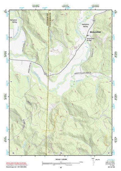 45123NE Page 4 Nehalem River Topo Preview 1
