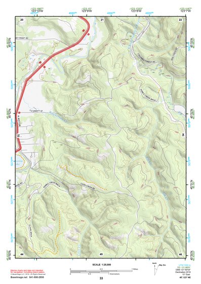 45123NE Page 33 Nehalem River Topo Preview 1