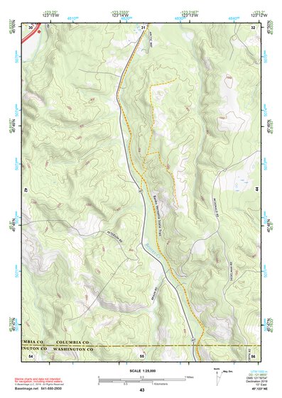 45123NE Page 43 Nehalem River Topo Preview 1