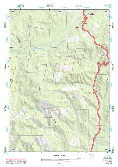 45123NE Page 65 Nehalem River Topo Preview 1