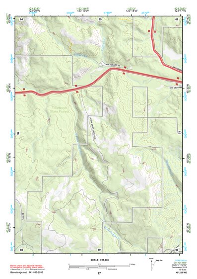 45123NE Page 77 Nehalem River Topo Preview 1
