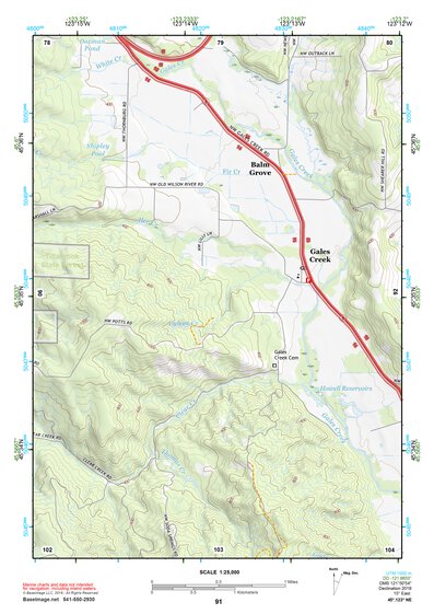 45123NE Page 91 Nehalem River Topo Preview 1