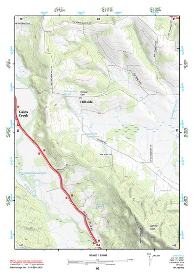 45123NE Page 92 Nehalem River Topo Preview 1