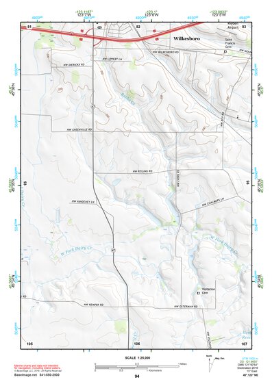 45123NE Page 94 Nehalem River Topo Preview 1