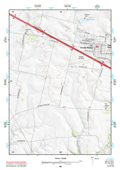 45123NE Page 96 Nehalem River Topo Preview 1