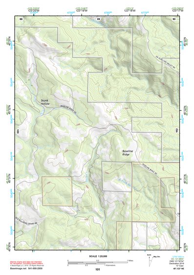 45123NE Page 101 Nehalem River Topo Preview 1
