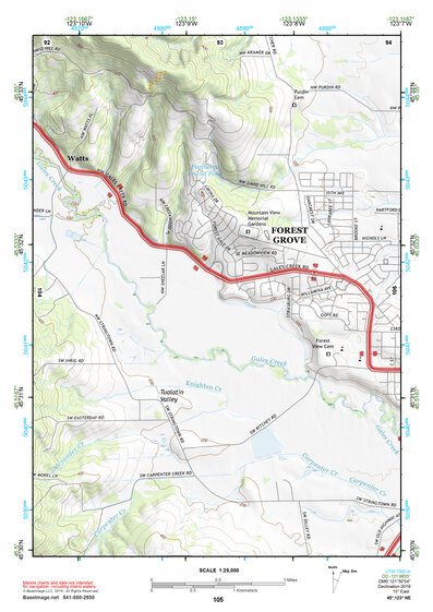 45123NE Page 105 Nehalem River Topo Preview 1