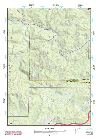 45123SW Page 90 Yamhill River Topo Preview 1
