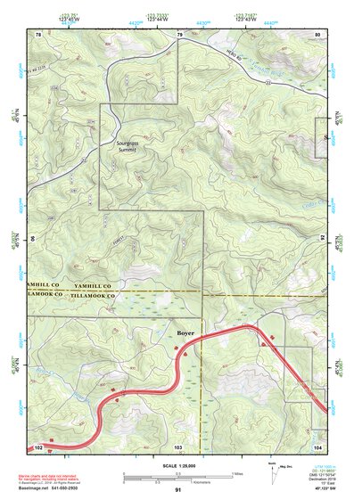 45123SW Page 91 Yamhill River Topo Preview 1