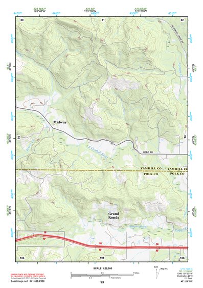 45123SW Page 93 Yamhill River Topo Preview 1