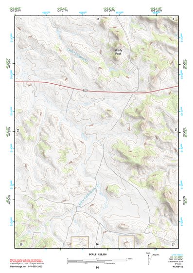 46105SE Page 14 Miles City Topo Preview 1