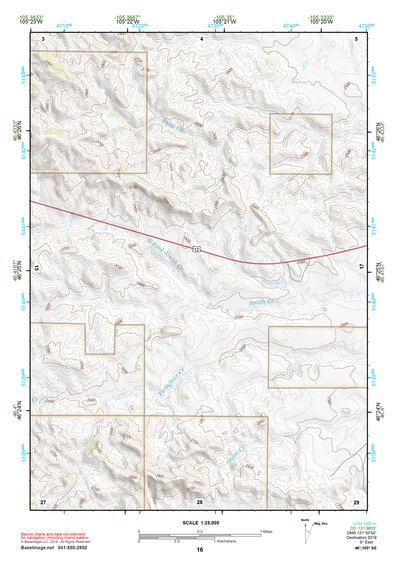 46105SE Page 16 Miles City Topo Preview 1