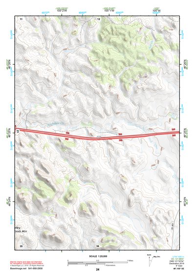 46105SE Page 24 Miles City Topo Preview 1