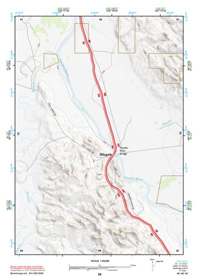 46105SE Page 54 Miles City Topo Preview 1