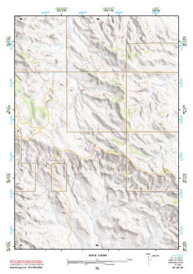 46105SE Page 72 Miles City Topo Preview 1