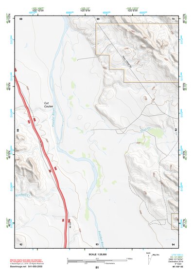 46105SE Page 81 Miles City Topo Preview 1