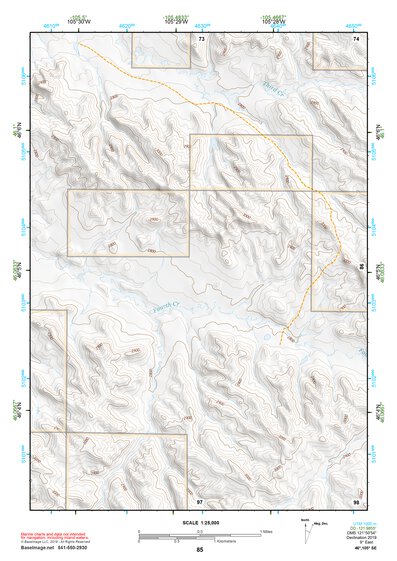46105SE Page 85 Miles City Topo Preview 1