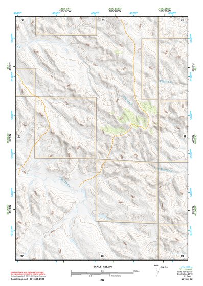 46105SE Page 86 Miles City Topo Preview 1