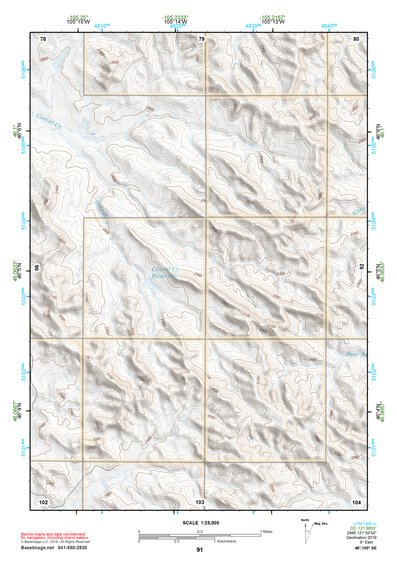 46105SE Page 91 Miles City Topo Preview 1