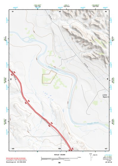 46105SE Page 94 Miles City Topo Preview 1
