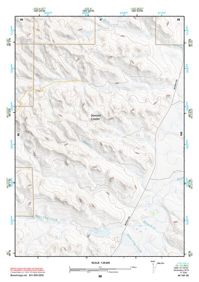 46105SE Page 99 Miles City Topo Preview 1