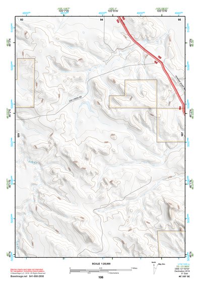46105SE Page 106 Miles City Topo Preview 1