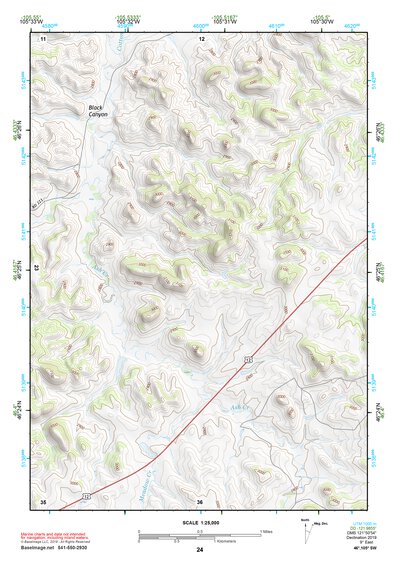 46105SW Page 24 Miles City Topo Preview 1