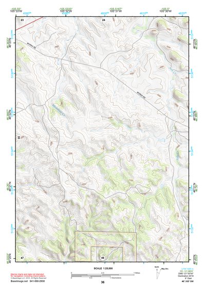 46105SW Page 36 Miles City Topo Preview 1