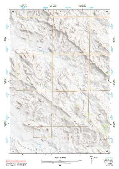 46105SW Page 91 Miles City Topo Preview 1