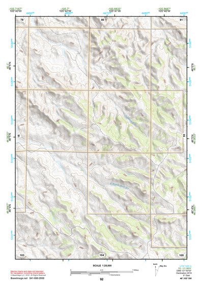 46105SW Page 92 Miles City Topo Preview 1