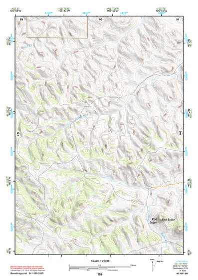 46105SW Page 102 Miles City Topo Preview 1