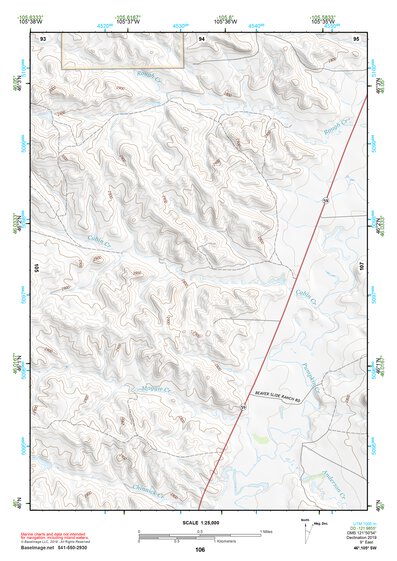 46105SW Page 106 Miles City Topo Preview 1