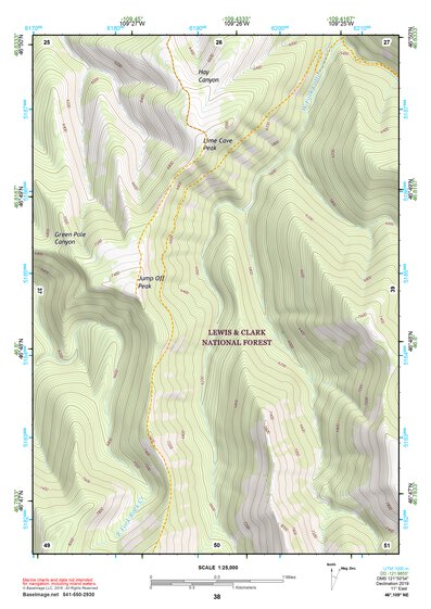 46109NE Page 38 Big Snowy Mountains Topo Preview 1