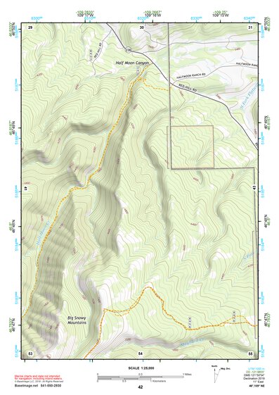 46109NE Page 42 Big Snowy Mountains Topo Preview 1