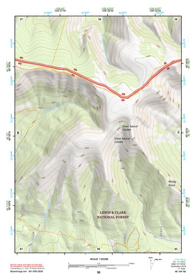 46109NE Page 50 Big Snowy Mountains Topo Preview 1