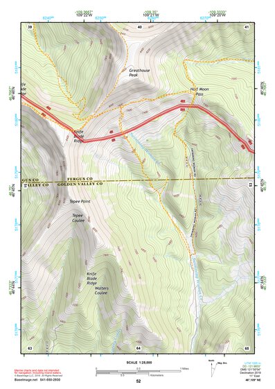 46109NE Page 52 Big Snowy Mountains Topo Preview 1
