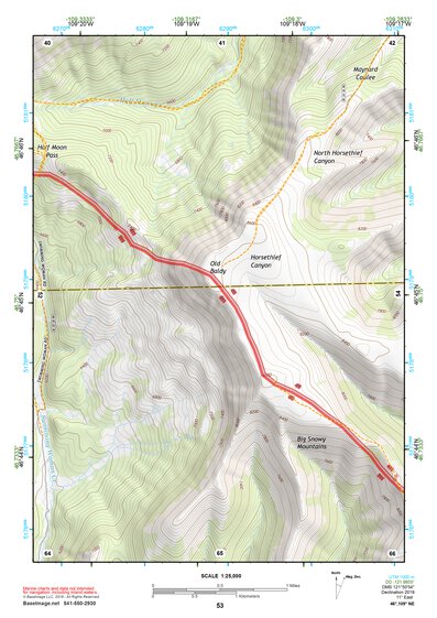 46109NE Page 53 Big Snowy Mountains Topo Preview 1