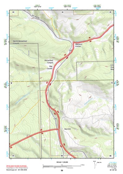 46109NE Page 56 Big Snowy Mountains Topo Preview 1