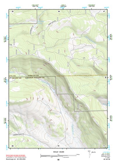 46109NE Page 58 Big Snowy Mountains Topo Preview 1