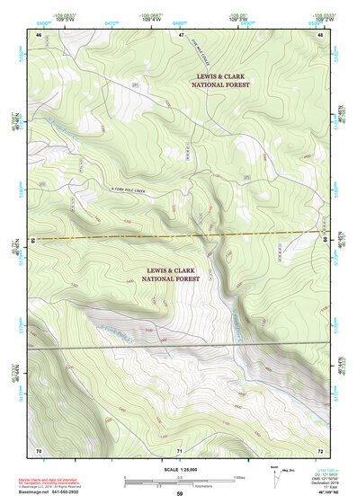 46109NE Page 59 Big Snowy Mountains Topo Preview 1
