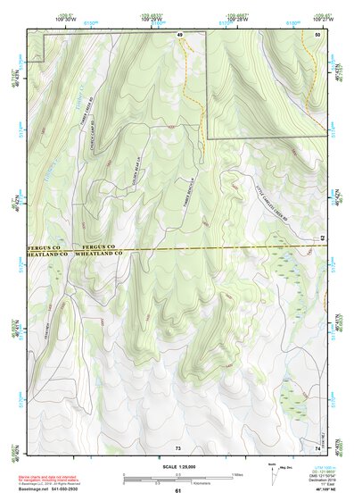 46109NE Page 61 Big Snowy Mountains Topo Preview 1