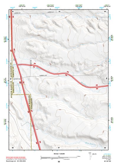 46109NW Page 55 Big Snowy Mountains Topo Preview 1