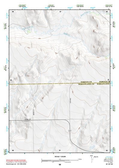 46109NW Page 69 Big Snowy Mountains Topo Preview 1