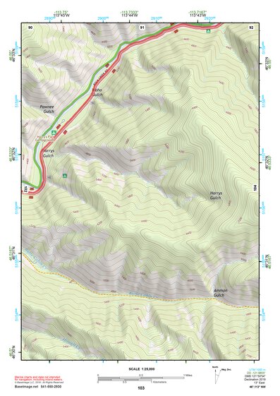46113NW Page 103 Missoula East Topo Preview 1