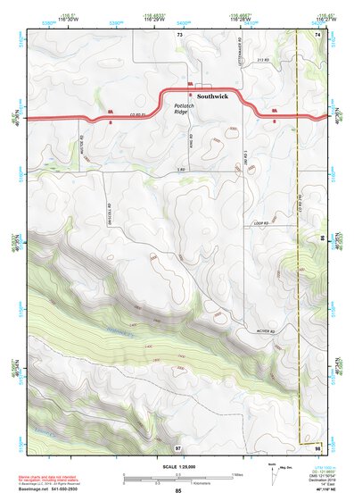 46116NE Page 85 Potlatch Topo Preview 1