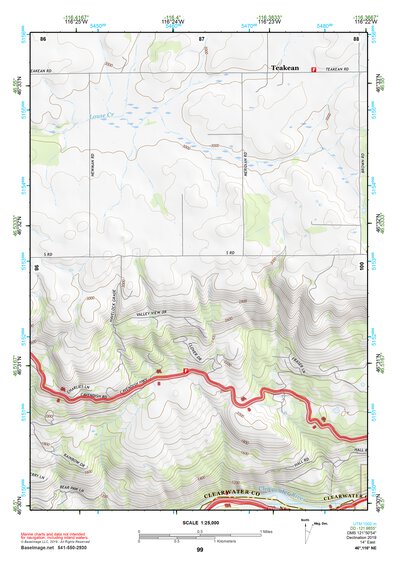 46116NE Page 99 Potlatch Topo Preview 1