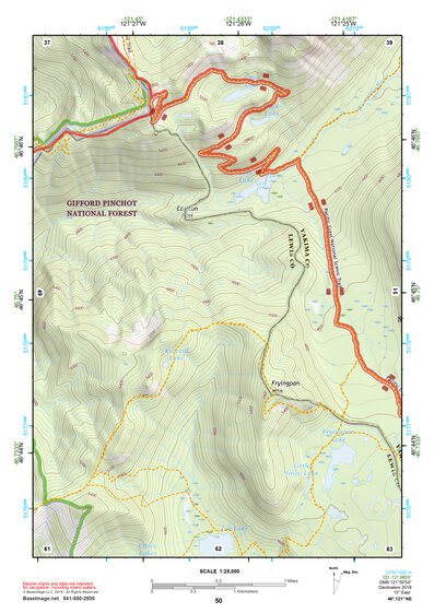 46121NE Page 50 Mount Rainier Topo Preview 1